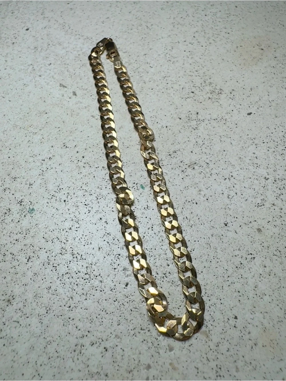 Italian 18K Gold Plated 925 Sterling Silver Cuban Bracelet